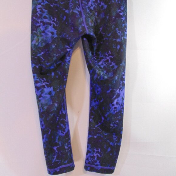 Lululemon Wunder Under Crop II Full-On Luon Floral Sport Backdrop Iris Flower 6 - Picture 3 of 6